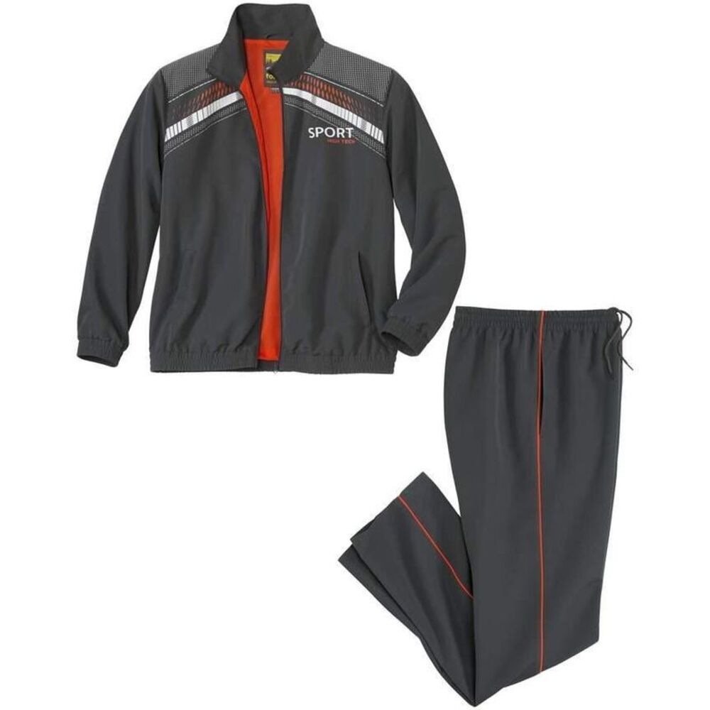 Atlas For Men Mens Sporty Microfiber Elasticated Waist Tracksuit / Gray